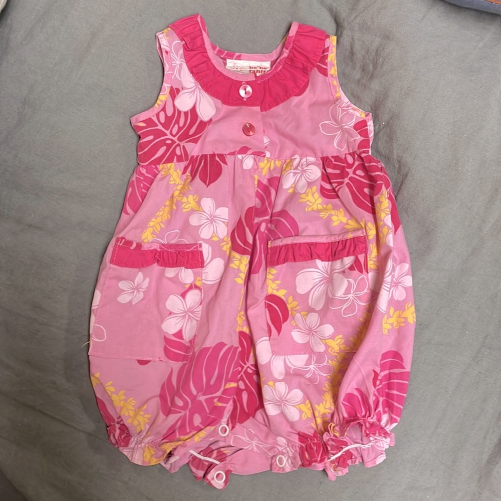 Floral Baby bubble romper